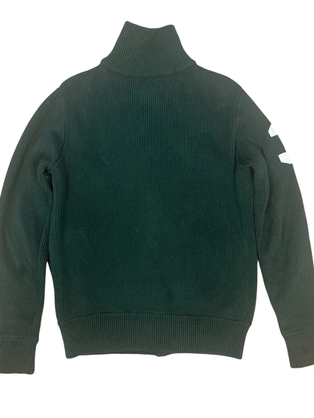 Polo Ralph Lauren Full Zip Sweater Boys Medium Green Embroidered Cardigan Preppy